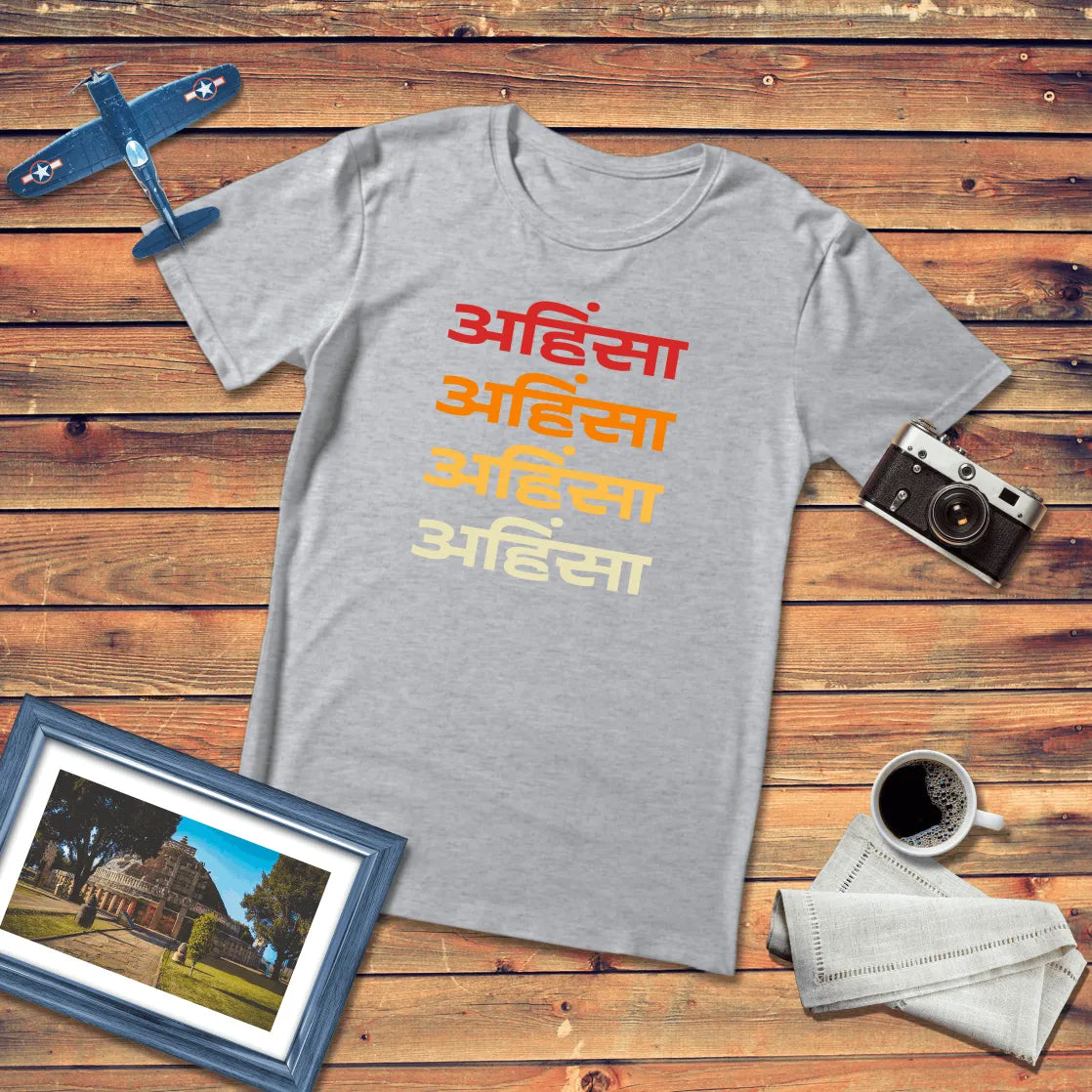 Ahimsa Sanskrit Regular Fit T-Shirt