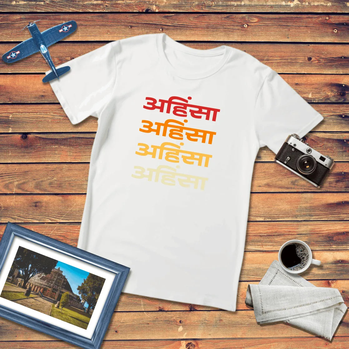 Ahimsa Sanskrit Regular Fit T-Shirt