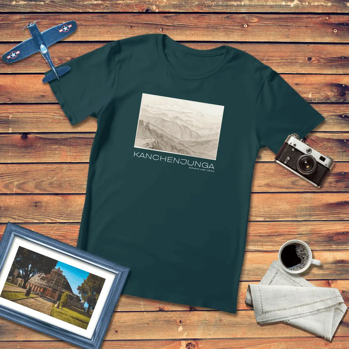 Kanchenjunga by Edward Lear Art T-Shirt Dark Edition (Premium Fit)