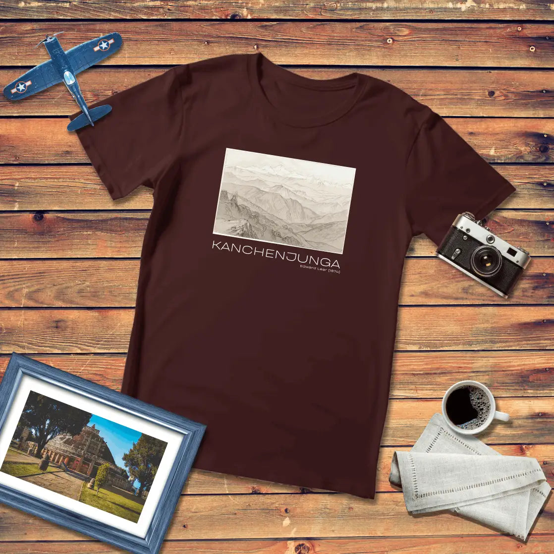 Kanchenjunga by Edward Lear Art T-Shirt Dark Edition (Premium Fit)