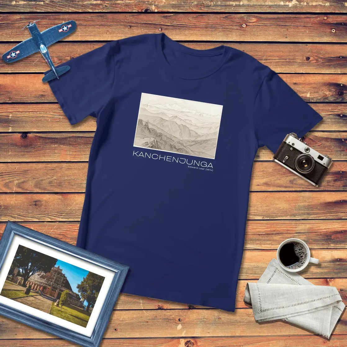 Kanchenjunga by Edward Lear Art T-Shirt Dark Edition (Premium Fit)