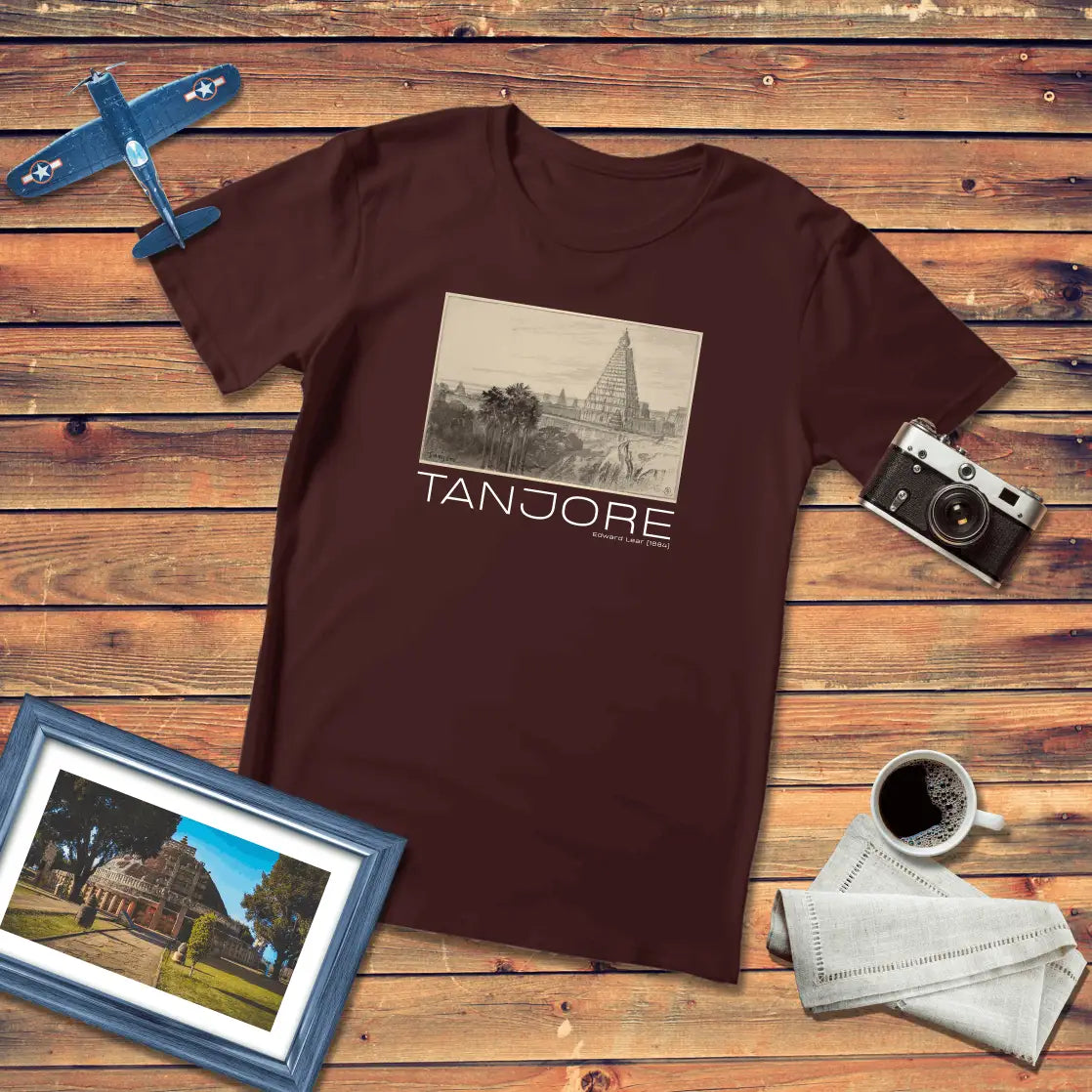 Tanjore by Edward Lear Art T-Shirt Dark Edition (Premium Fit)