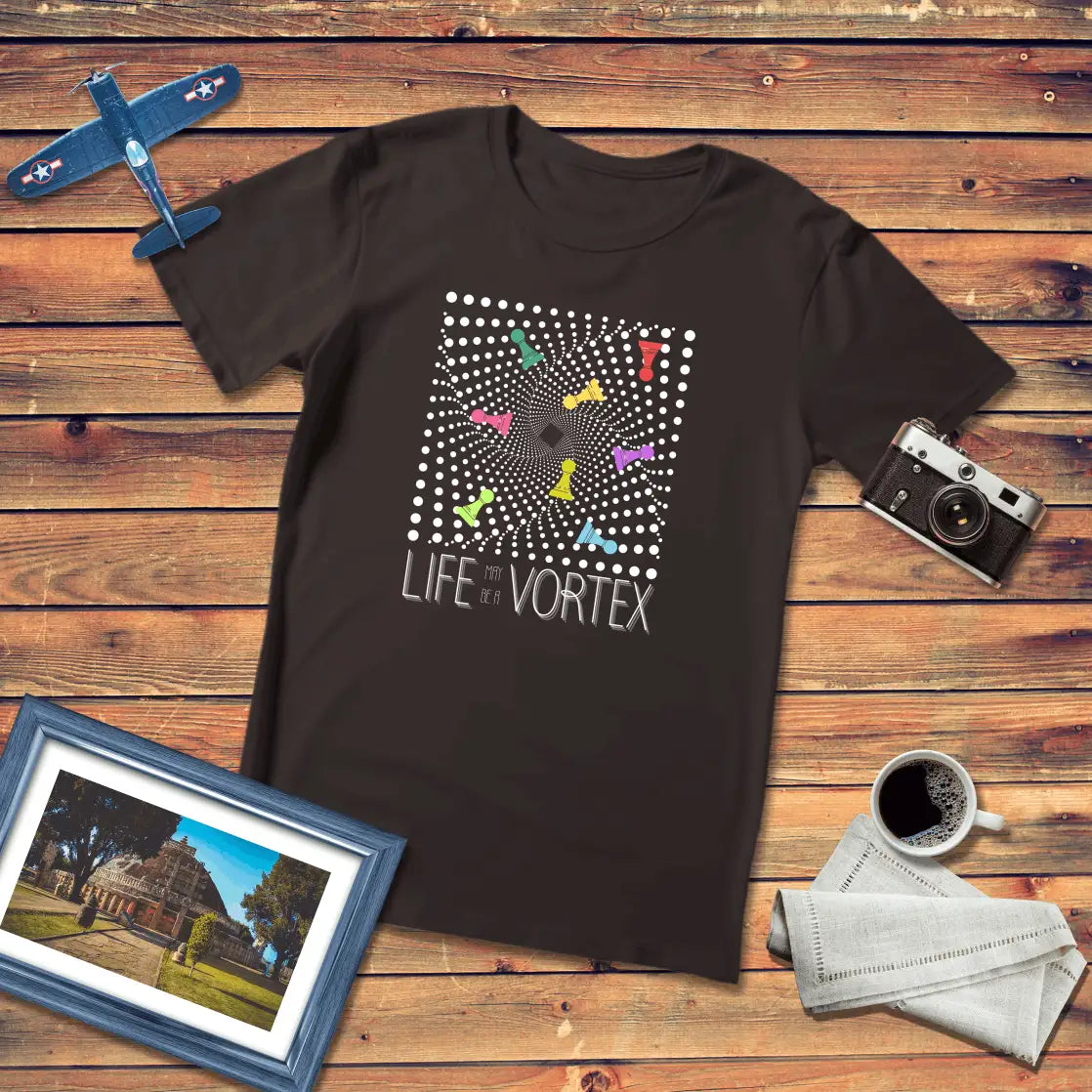 Life May Be A Vortex Chess Philosophy Premium Fit T-Shirt Light Edition