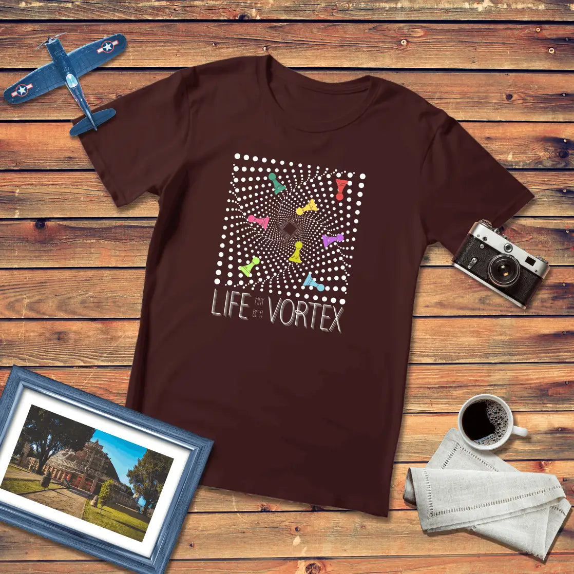 Life May Be A Vortex Chess Philosophy Premium Fit T-Shirt Light Edition