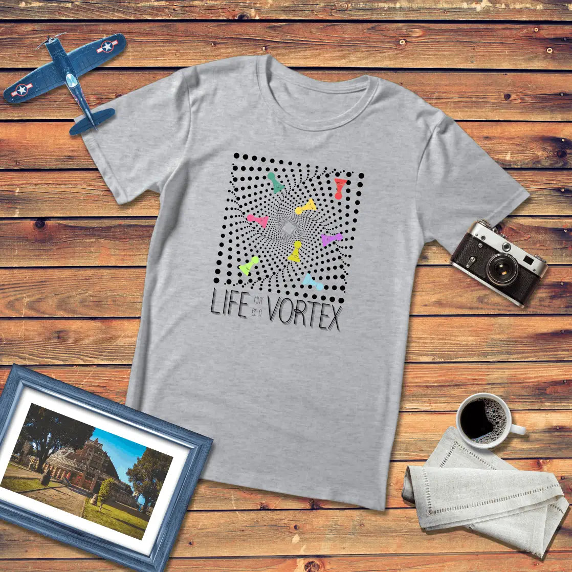 Life May Be A Vortex Chess Philosophy Premium Fit T-Shirt Light Edition