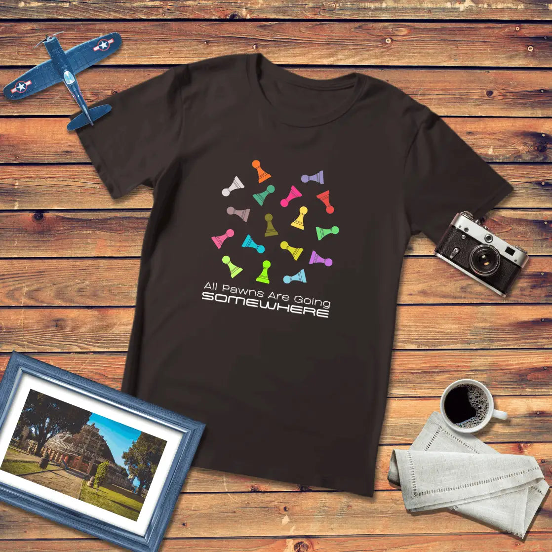 All Pawns Are Going Somewhere Premium Fit T-Shirt Dark Edition