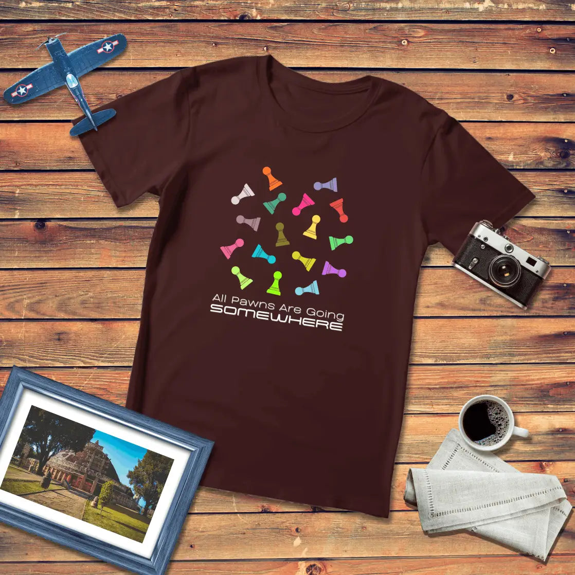 All Pawns Are Going Somewhere Premium Fit T-Shirt Dark Edition