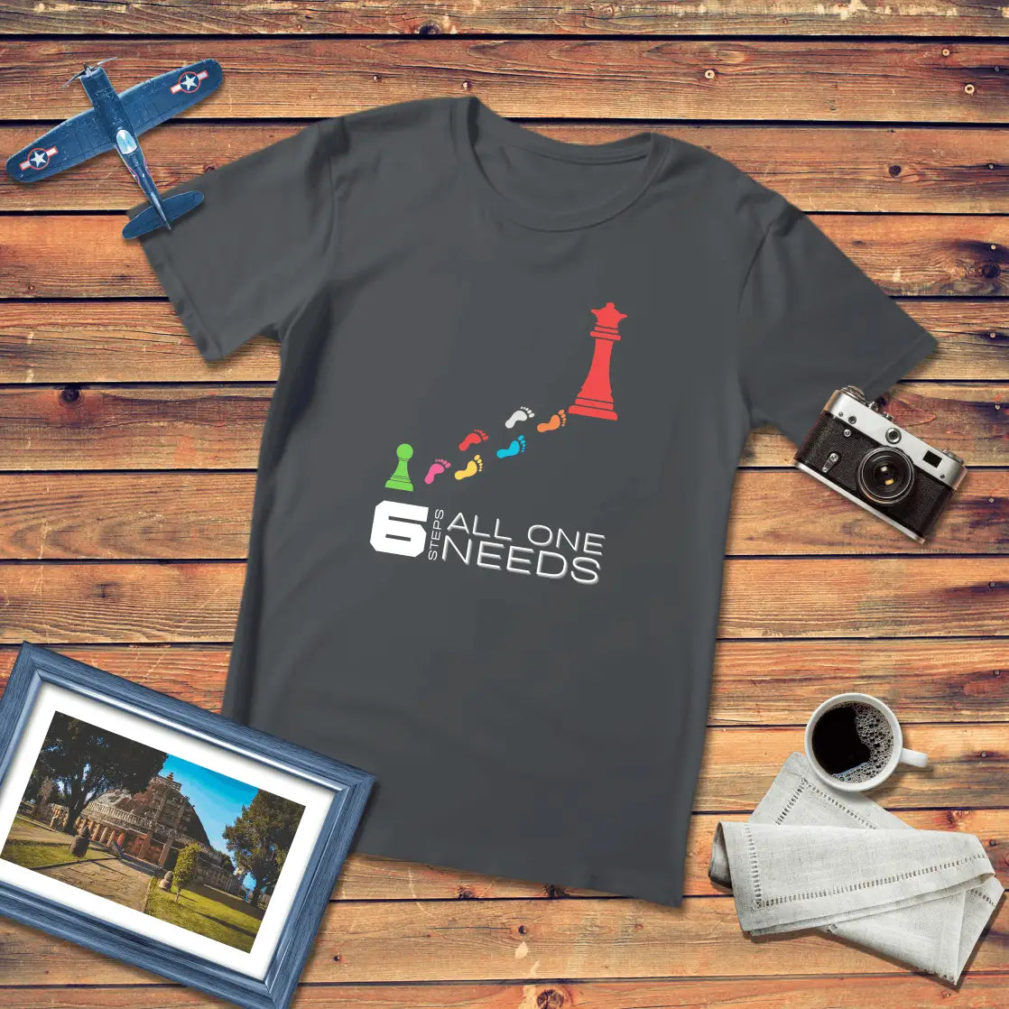 Six Steps All One Needs Premium Fit T-Shirt Dark Edition