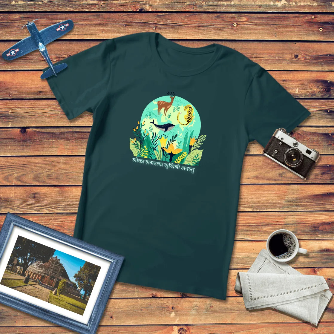 Lokah Samastah Universal Happiness Regular Fit T-Shirt