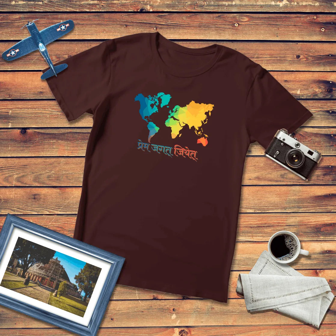 Prem Jagat Jiyet Love Conquers the World Regular Fit T-Shirt