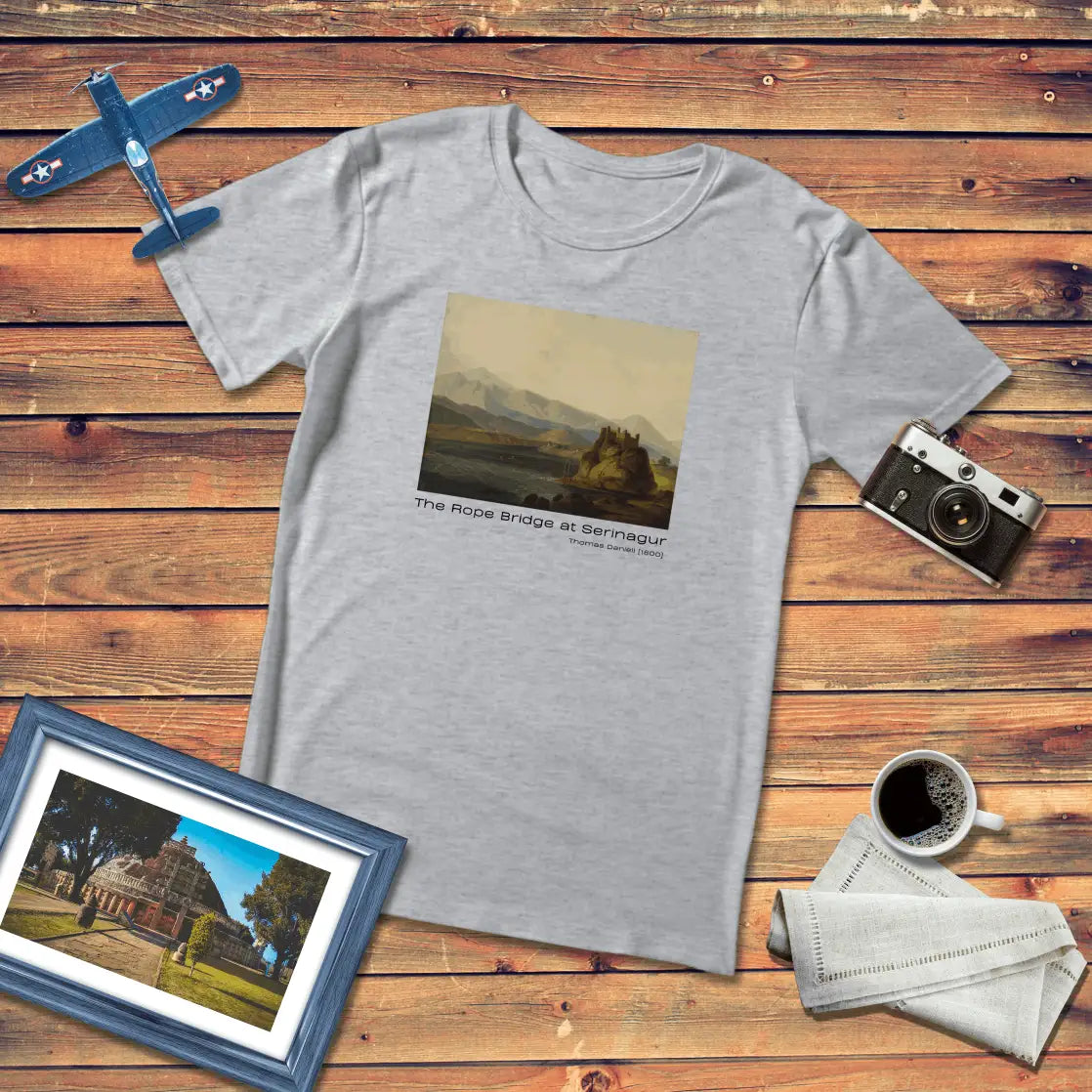 The Rope Bridge at Serinagur Art T-Shirt Light Edition (Premium Fit)