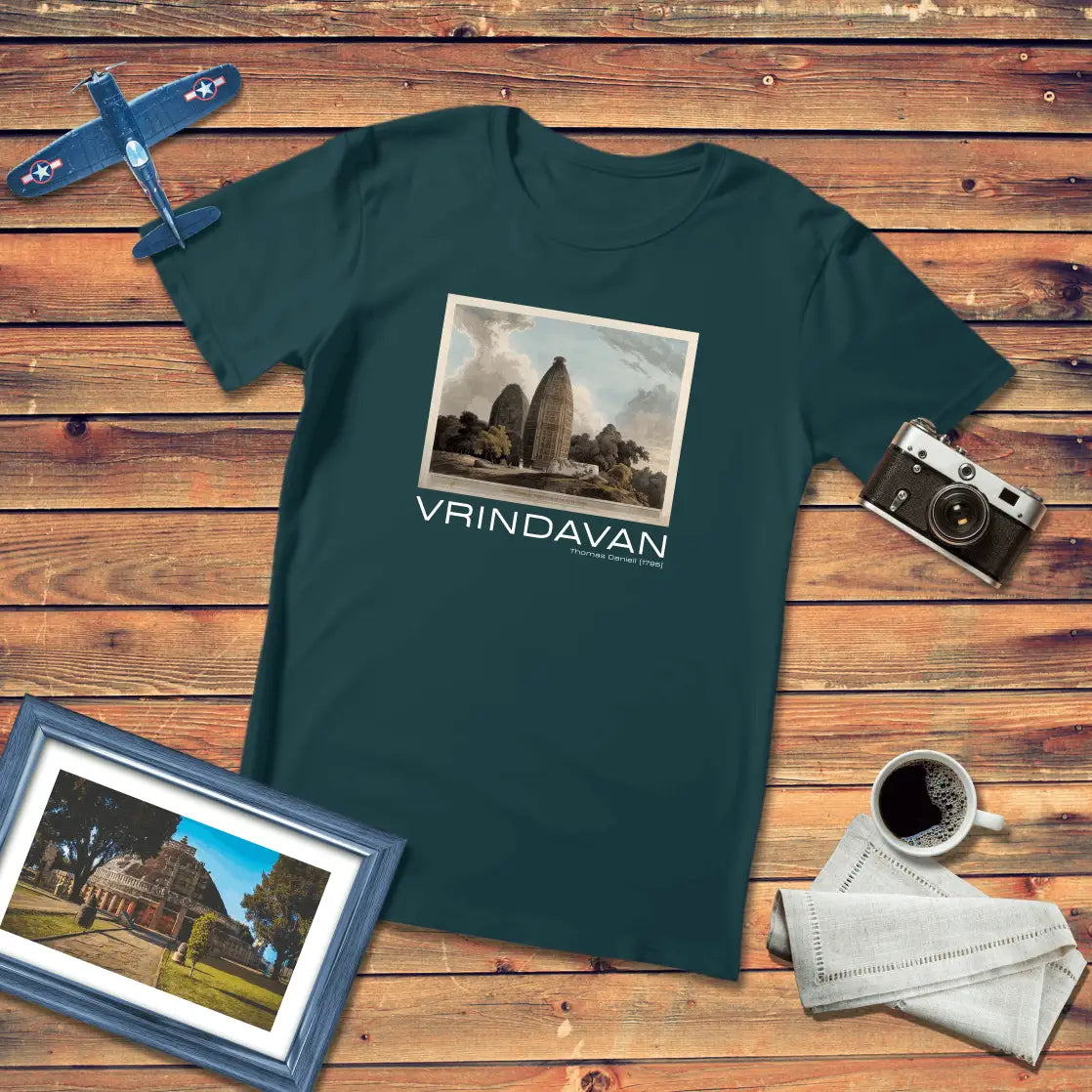 Vrindavan Art T-Shirt Dark Edition (Premium Fit)