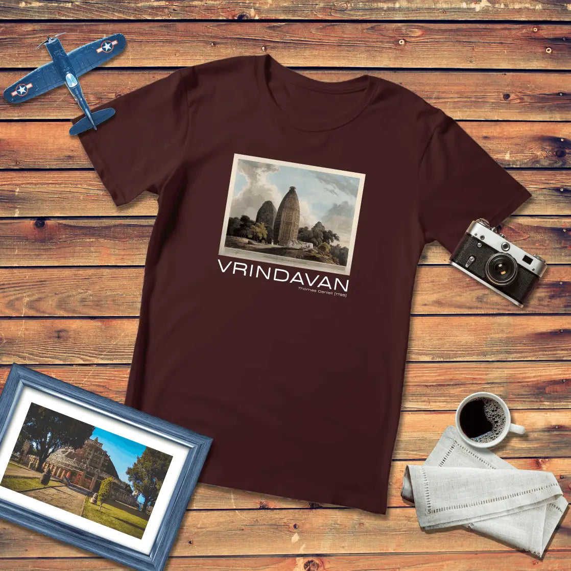 Vrindavan Art T-Shirt Dark Edition (Premium Fit)