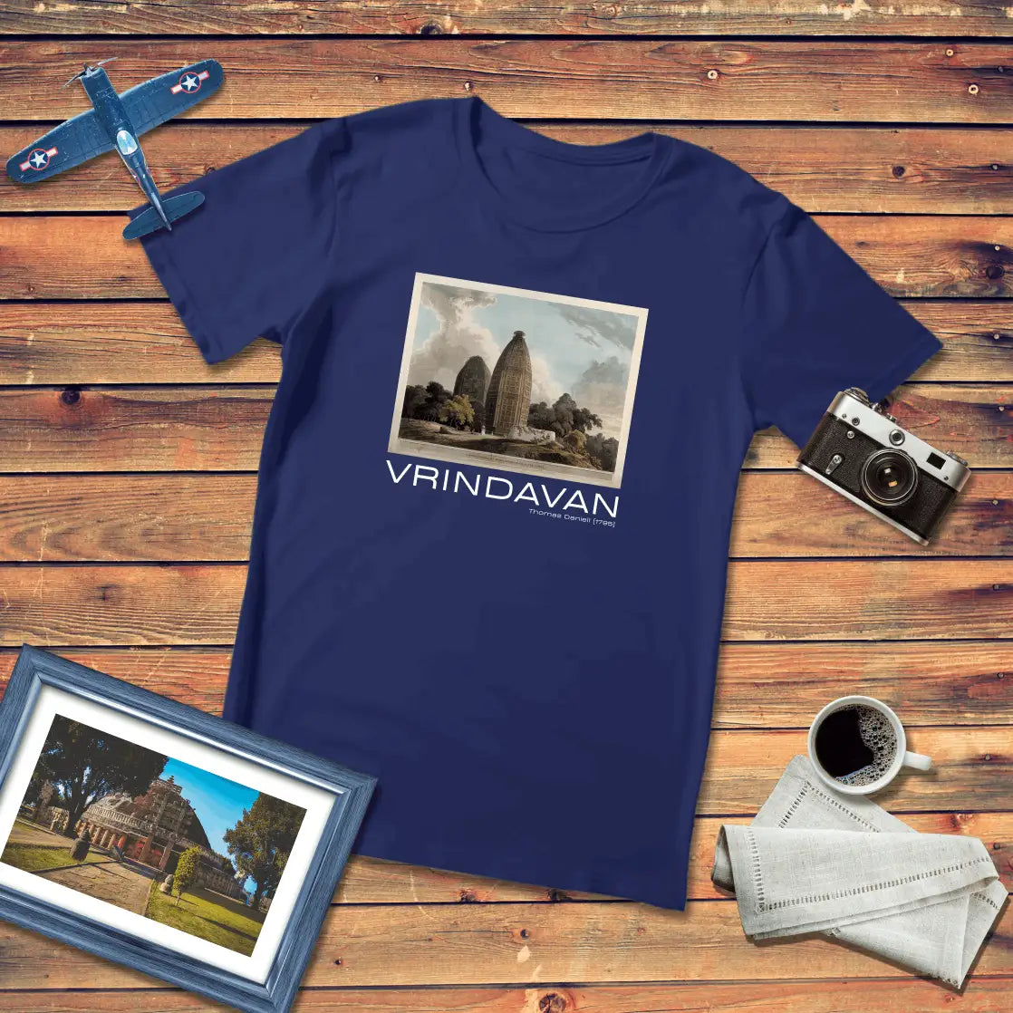 Vrindavan Art T-Shirt Dark Edition (Premium Fit)