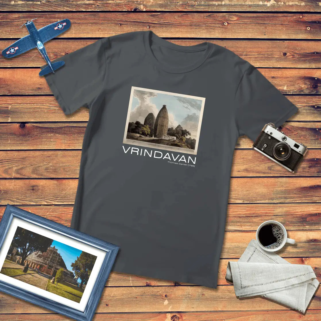Vrindavan Art T-Shirt Dark Edition (Premium Fit)