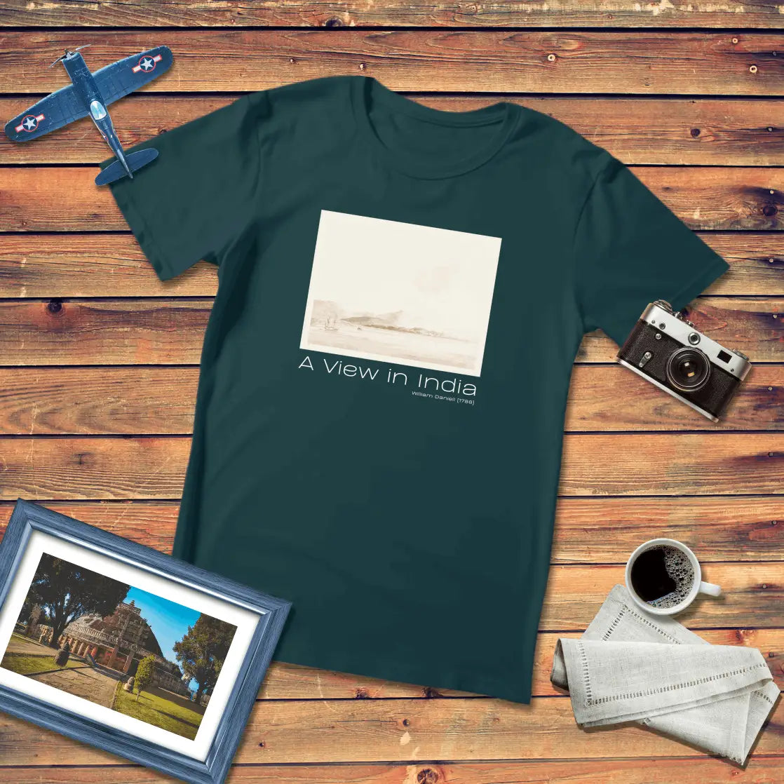 A View in India by William Daniell Art T-Shirt Dark Edition (Premium Fit)