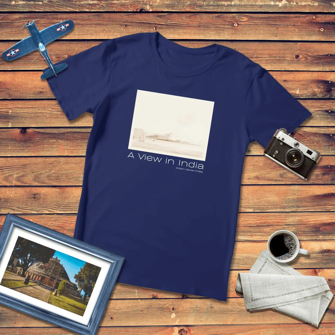 A View in India by William Daniell Art T-Shirt Dark Edition (Premium Fit)