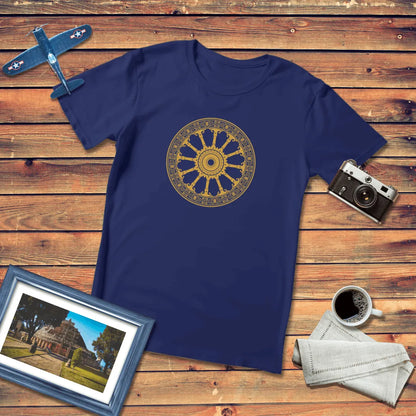 Golden Dhamma Wheel Regular Fit T-Shirt