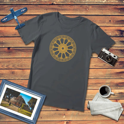 Golden Dhamma Wheel Regular Fit T-Shirt