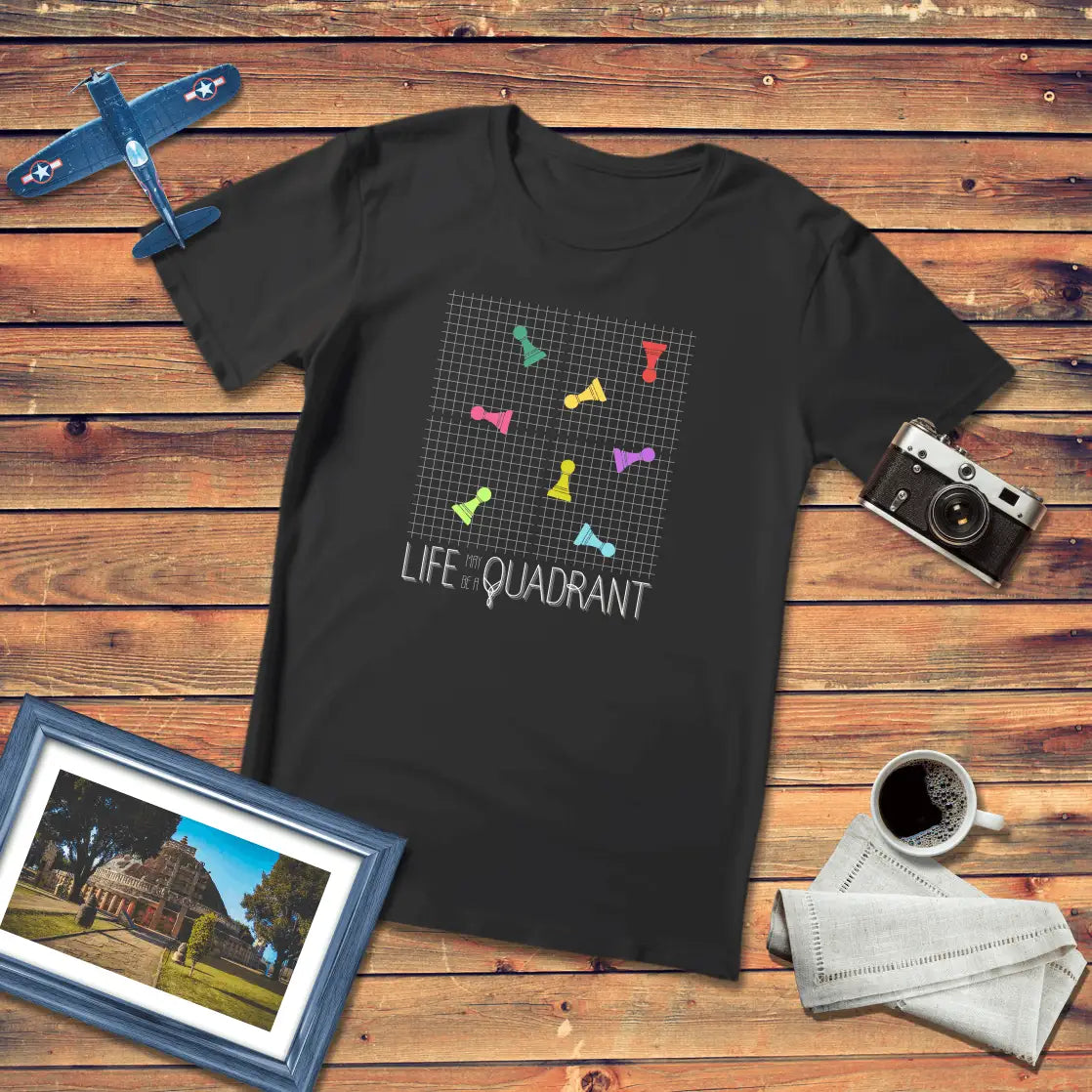 Life May Be A Quadrant Chess Philosophy Premium Fit T-Shirt Dark Edition