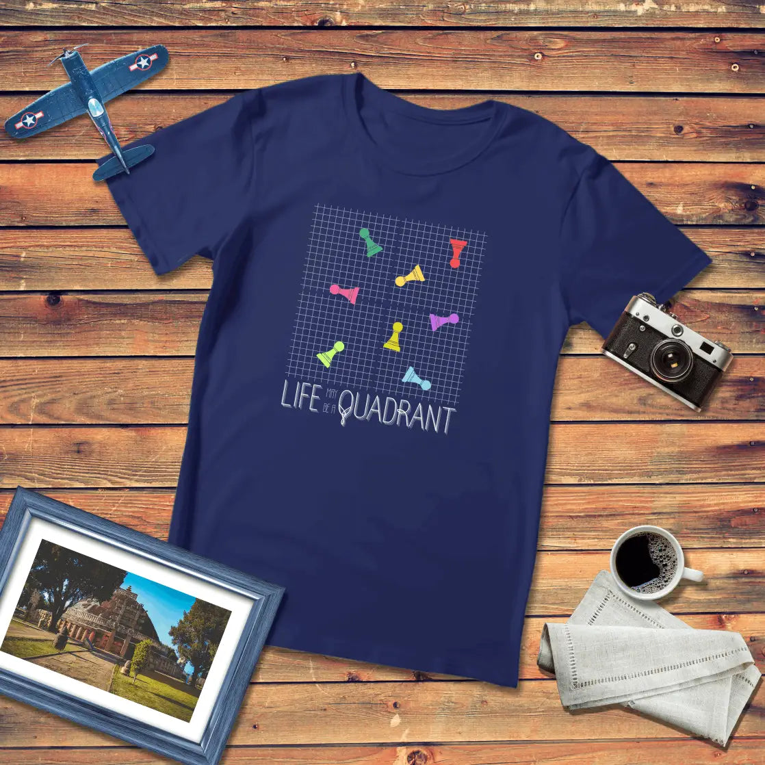 Life May Be A Quadrant Chess Philosophy Premium Fit T-Shirt Dark Edition