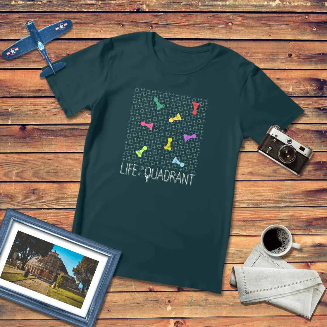 Life May Be A Quadrant Chess Philosophy Premium Fit T-Shirt Dark Edition