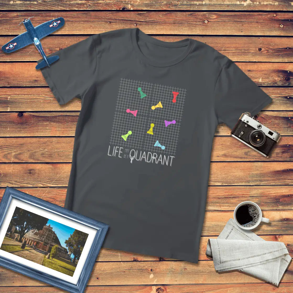Life May Be A Quadrant Chess Philosophy Premium Fit T-Shirt Dark Edition