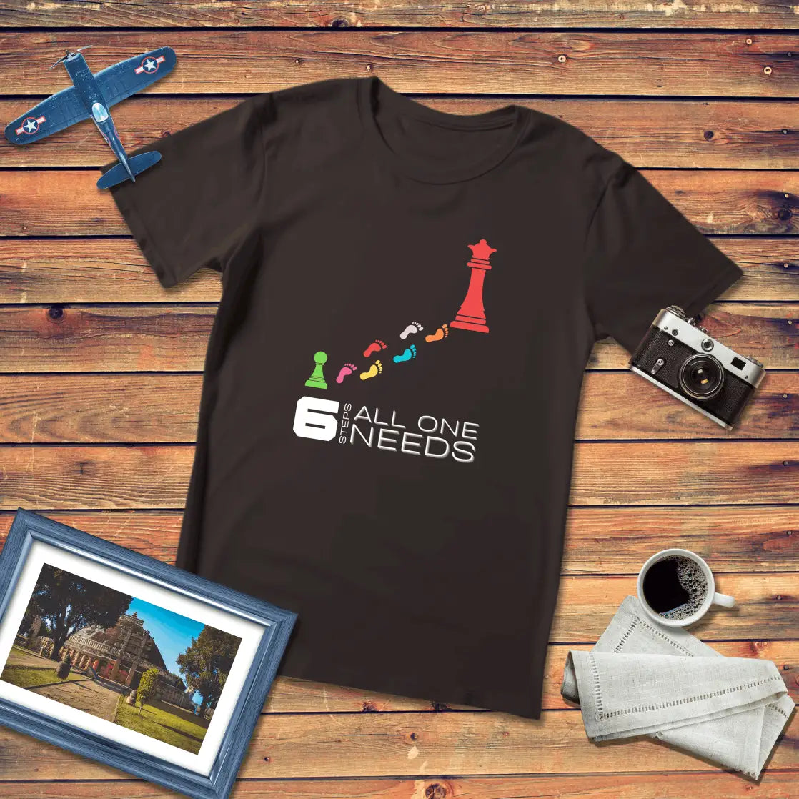 Six Steps All One Needs Premium Fit T-Shirt Dark Edition