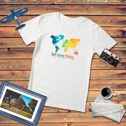 Prem Jagat Jiyet Love Conquers the World Regular Fit T-Shirt