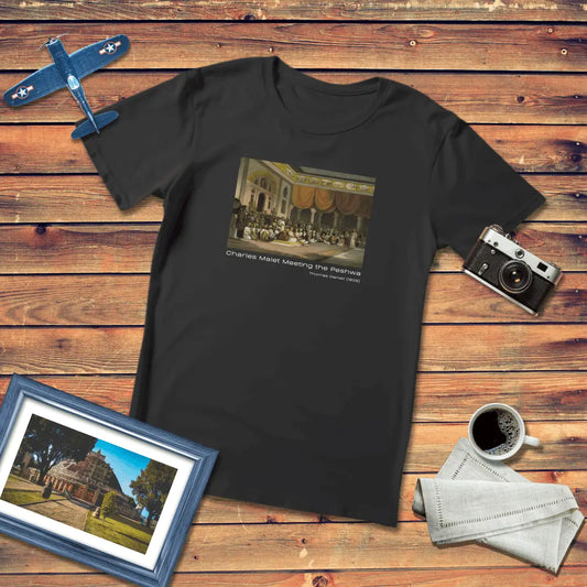 Charles Malet Meeting the Peshwa Art T-Shirt Dark Edition (Premium Fit)