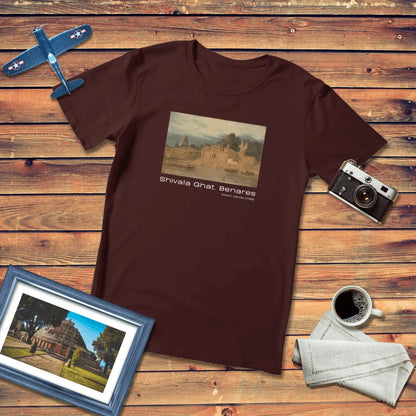 Shivala Ghat Benares Art T-Shirt Dark Edition (Premium Fit)